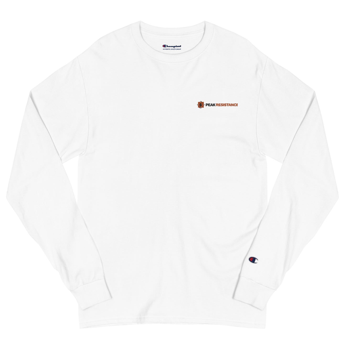 Peak Resistance Men's Champion Long Sleeve Shirt (White)