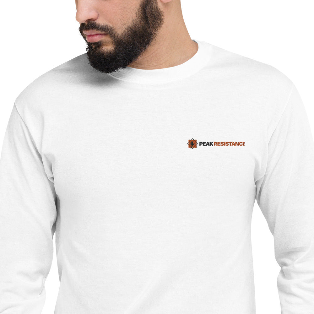 Peak Resistance Men's Champion Long Sleeve Shirt (White)