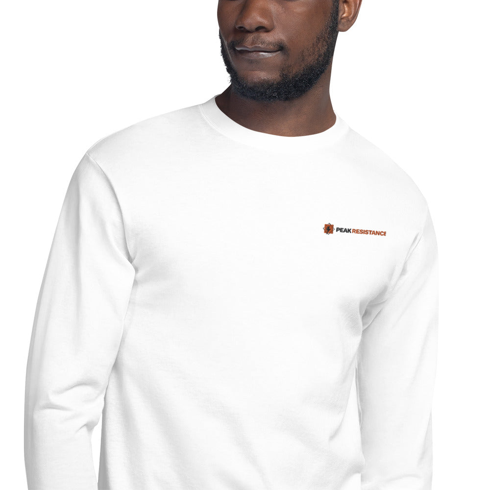 Peak Resistance Men's Champion Long Sleeve Shirt (White)