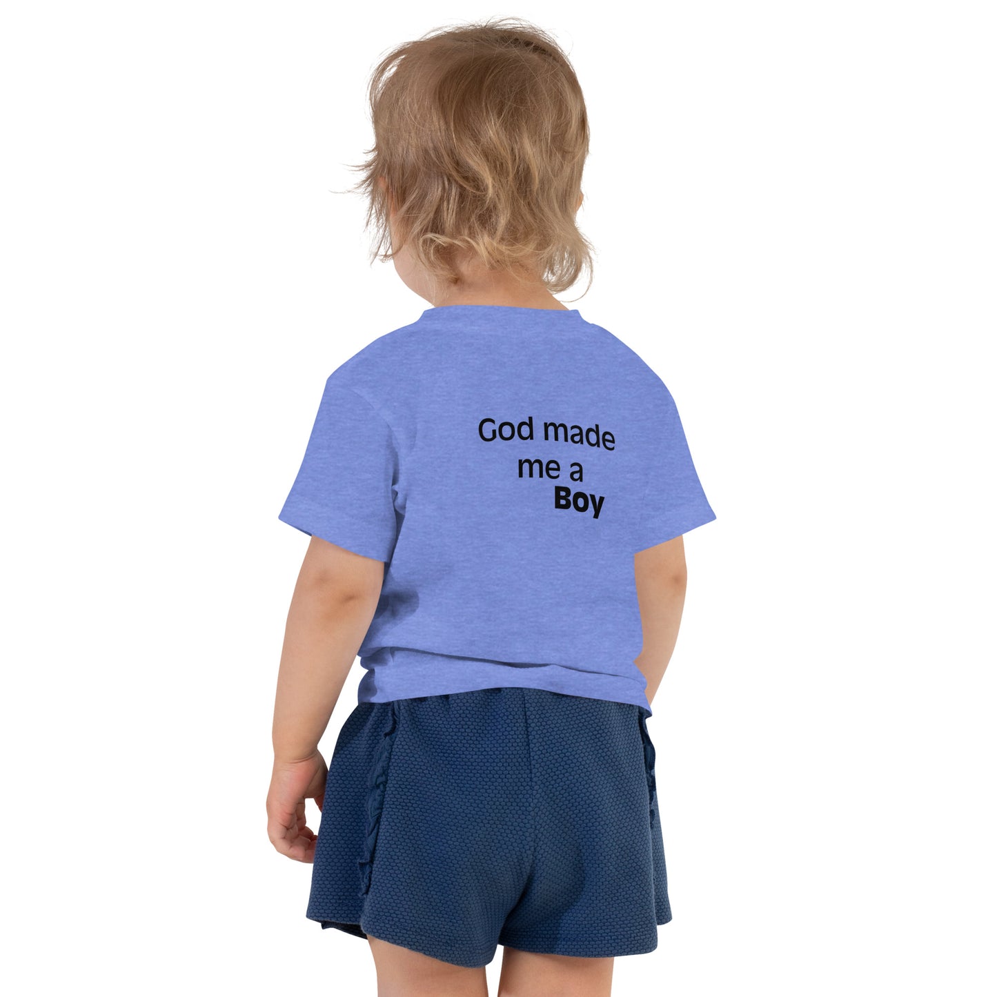 Peak Resistance Toddler Short Sleeve "God Made Me a Boy" Tee