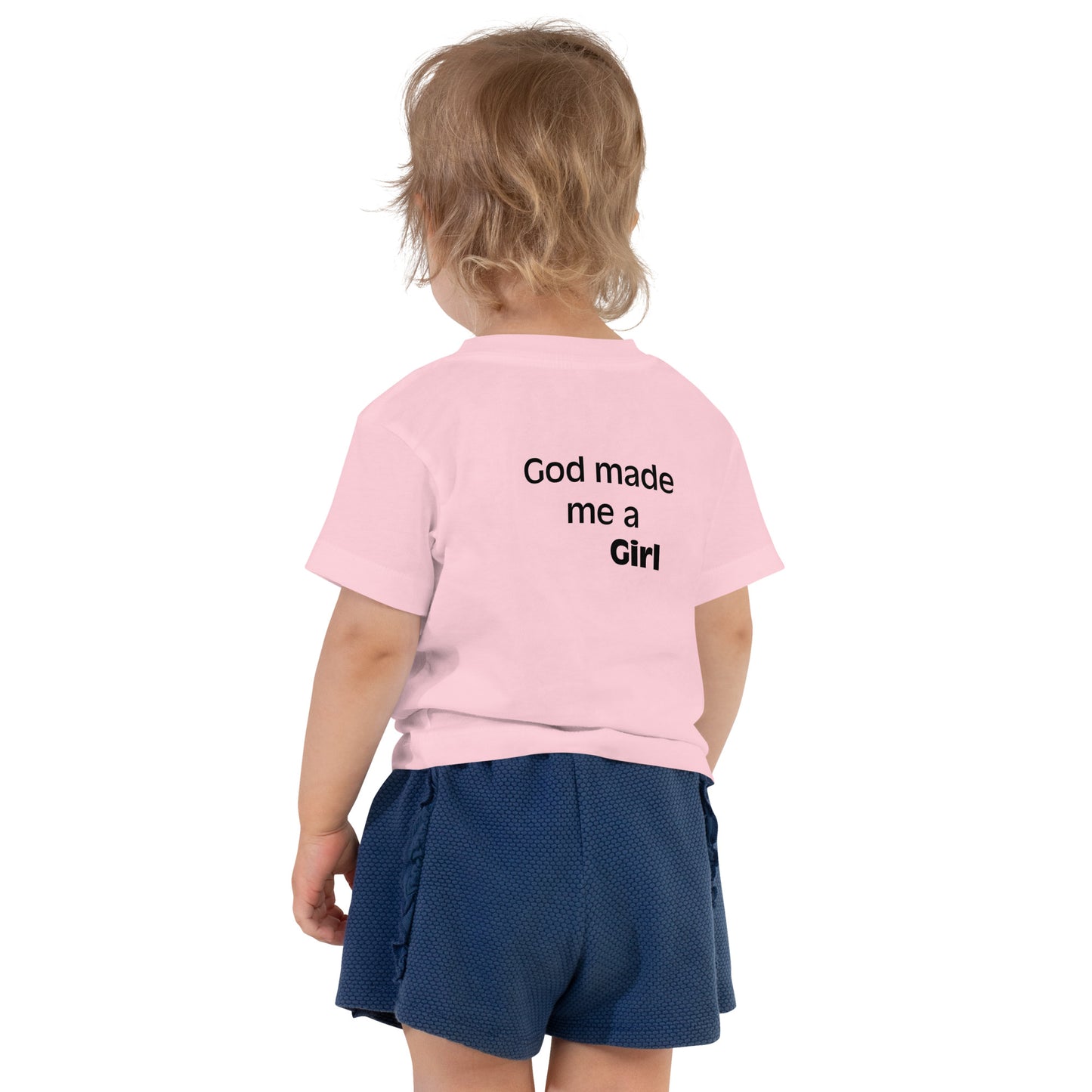 Peak Resistance Toddler Short Sleeve "God Made Me a Girl" Tee